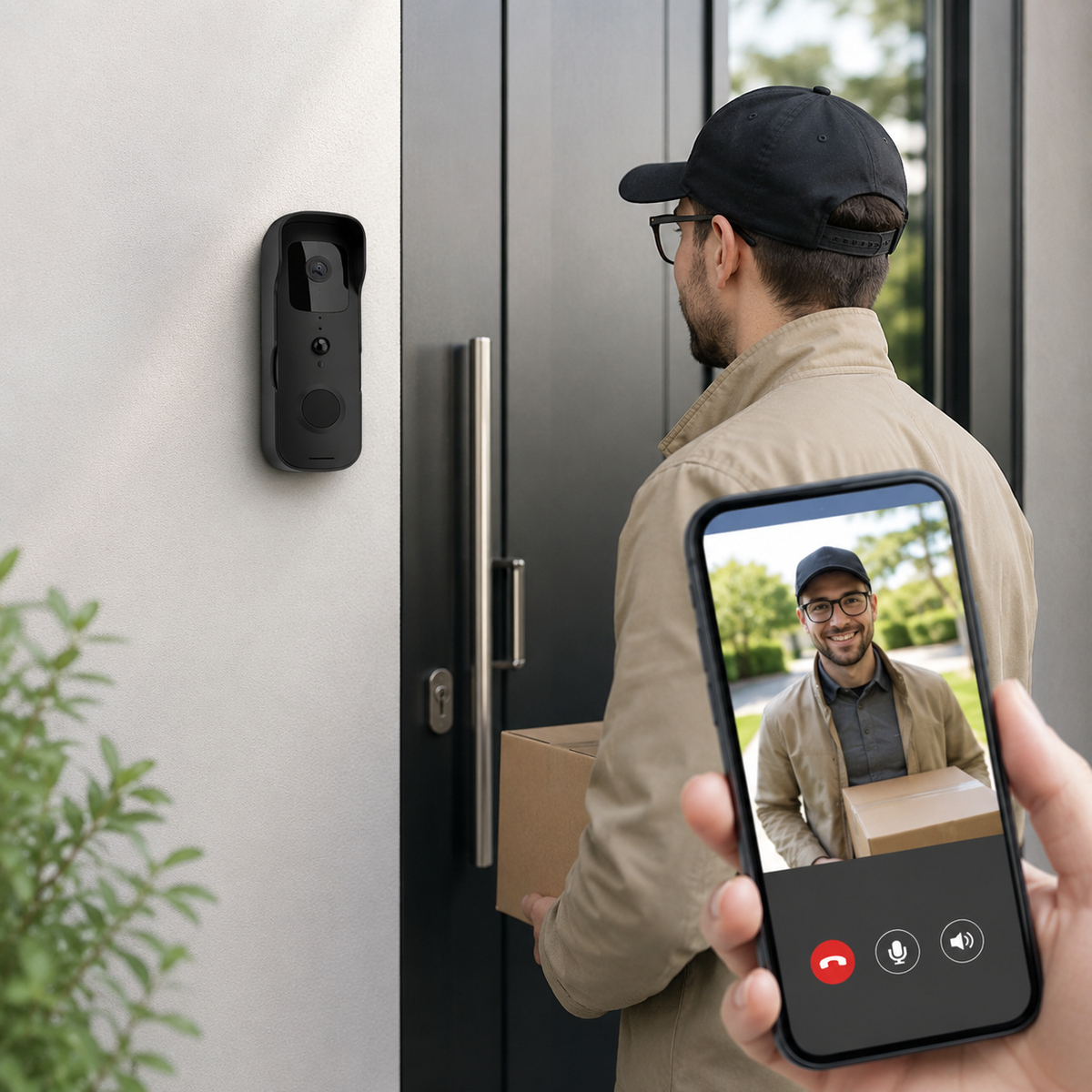 Wireless HD Video Doorbell Camera with Motion Alerts