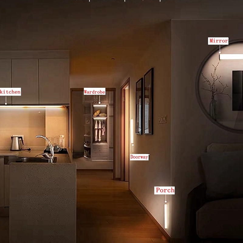 Wireless LED Motion Sensor Night Light Rechargeable Cabinet and Stair Light