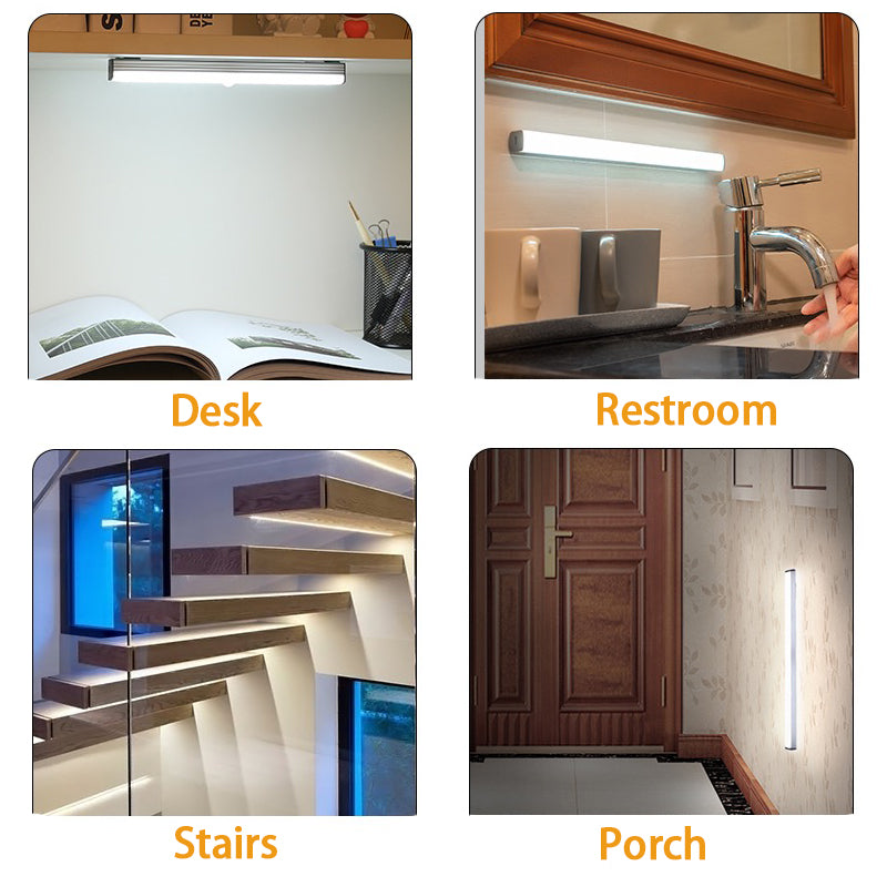 Wireless LED Motion Sensor Night Light Rechargeable Cabinet and Stair Light