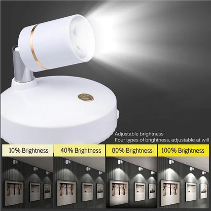 Wireless LED Spotlight Dimmable Remote Control Wall Light