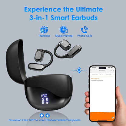 Wireless Translation Earbuds with Type C Charging and 144 Languages