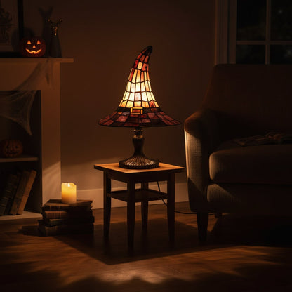 Tafellamp in heksenhoedvorm, via USB gevoed, sfeerverlichting voor Halloween
