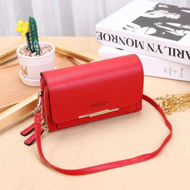 Women PU Leather Handbag Soft Flap Shoulder Crossbody Bag