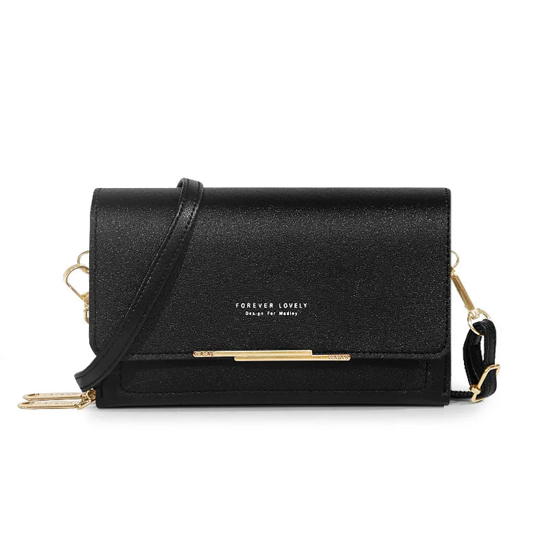 Women PU Leather Handbag Soft Flap Shoulder Crossbody Bag