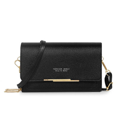 Women PU Leather Handbag Soft Flap Shoulder Crossbody Bag