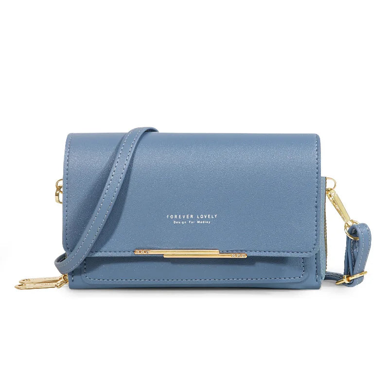 Women PU Leather Handbag Soft Flap Shoulder Crossbody Bag