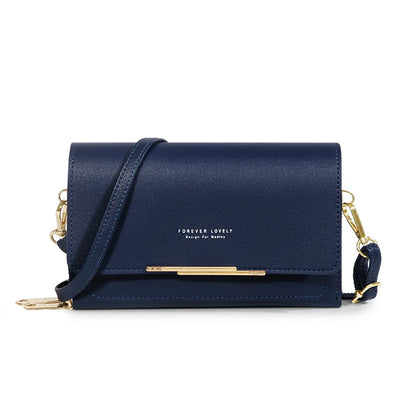 Women PU Leather Handbag Soft Flap Shoulder Crossbody Bag