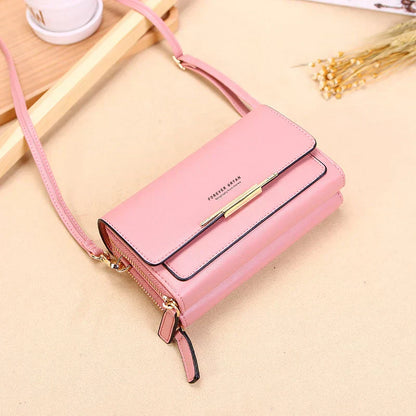 Women PU Leather Handbag Soft Flap Shoulder Crossbody Bag