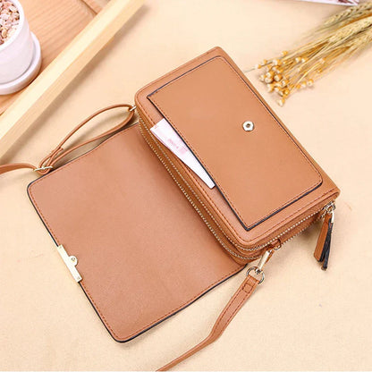 Women PU Leather Handbag Soft Flap Shoulder Crossbody Bag