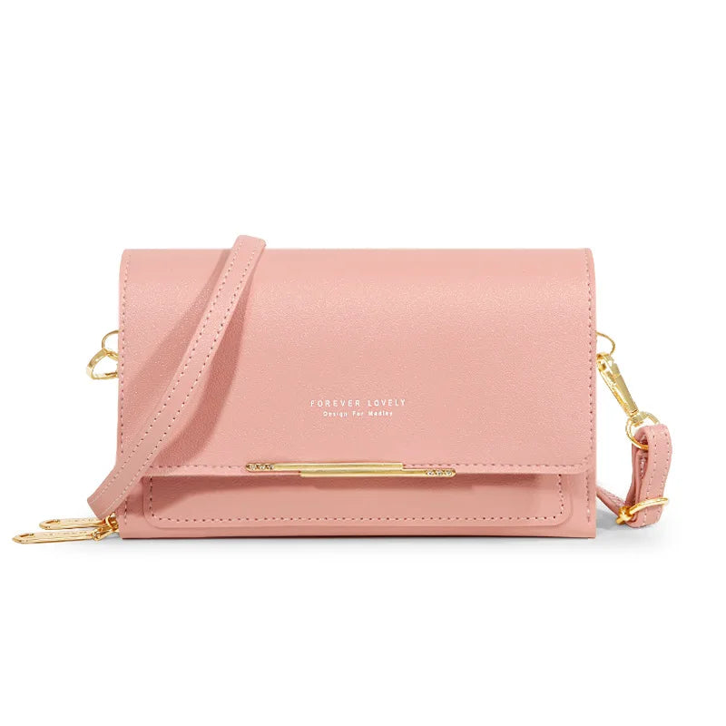 Women PU Leather Handbag Soft Flap Shoulder Crossbody Bag
