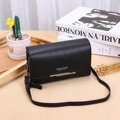 Women PU Leather Handbag Soft Flap Shoulder Crossbody Bag
