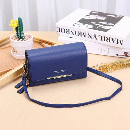 Women PU Leather Handbag Soft Flap Shoulder Crossbody Bag