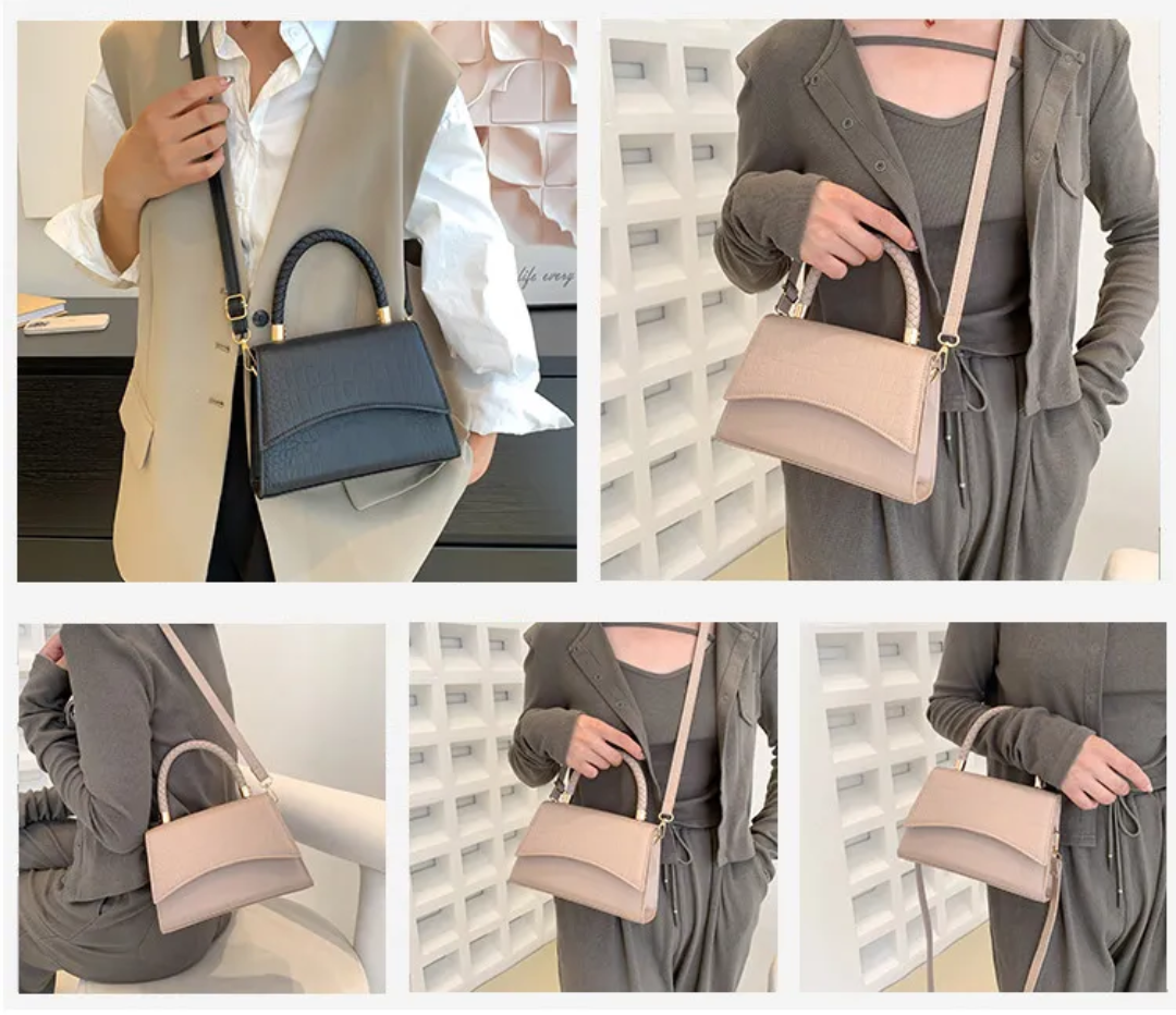 Women PU Leather Handbag Top Handle Crossbody Shoulder Bag