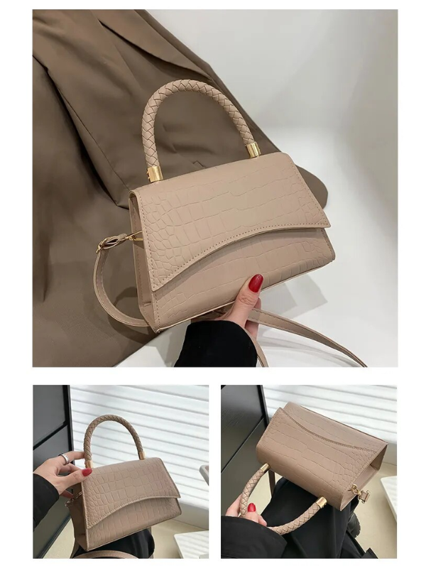 Women PU Leather Handbag Top Handle Crossbody Shoulder Bag