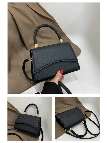 Women PU Leather Handbag Top Handle Crossbody Shoulder Bag