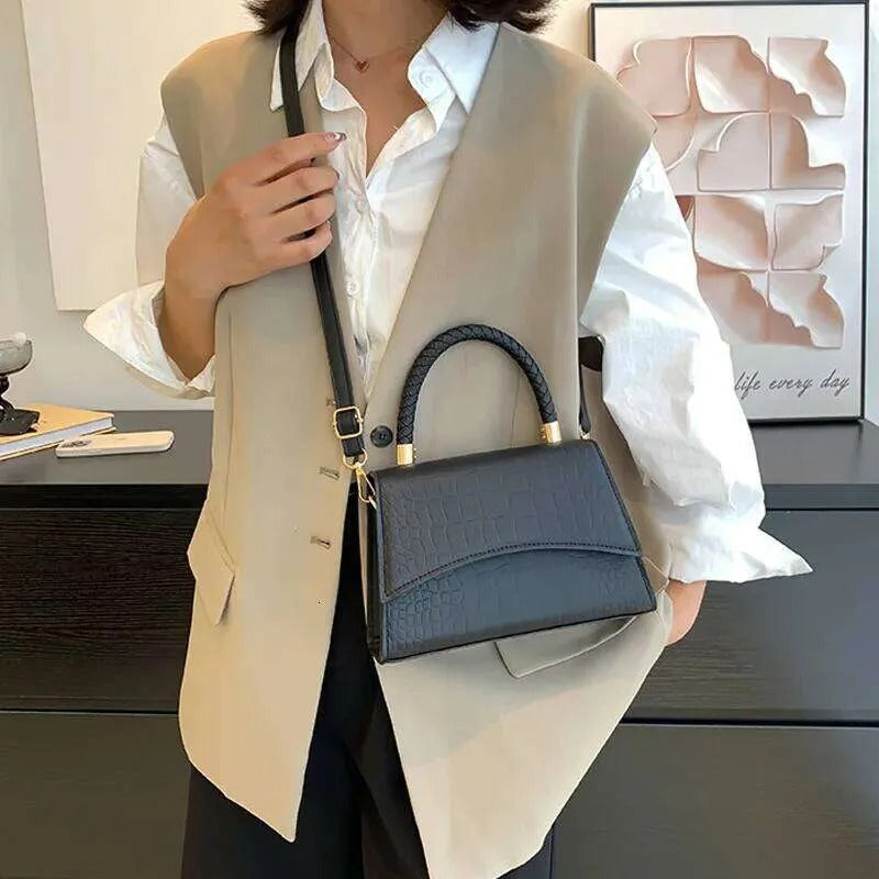 Women PU Leather Handbag Top Handle Crossbody Shoulder Bag