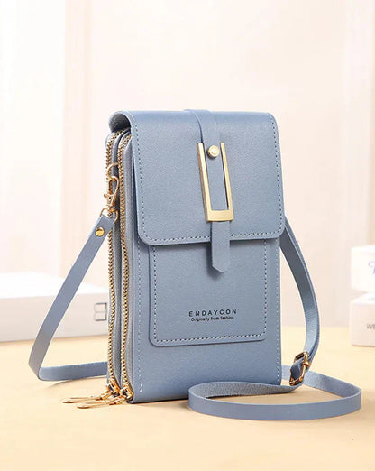 Women Phone Crossbody Bag PU Leather Mini Shoulder Bag