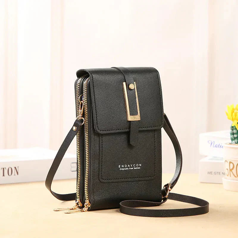 Women Phone Crossbody Bag PU Leather Mini Shoulder Bag