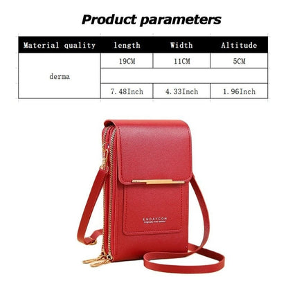 Women Phone Crossbody Bag PU Leather Mini Shoulder Bag