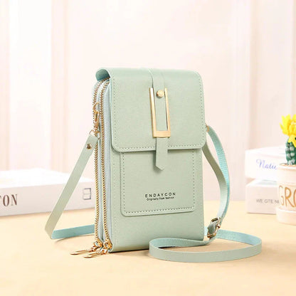 Women Phone Crossbody Bag PU Leather Mini Shoulder Bag