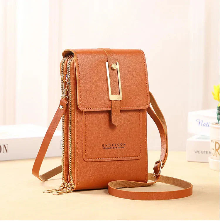 Women Phone Crossbody Bag PU Leather Mini Shoulder Bag