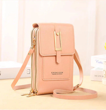 Women Phone Crossbody Bag PU Leather Mini Shoulder Bag