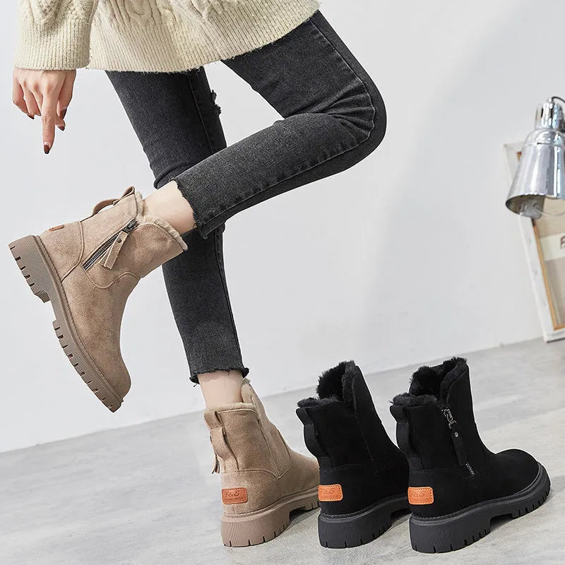 Women Winter Boots Fur Lined Warm Comfortable Snow Boots