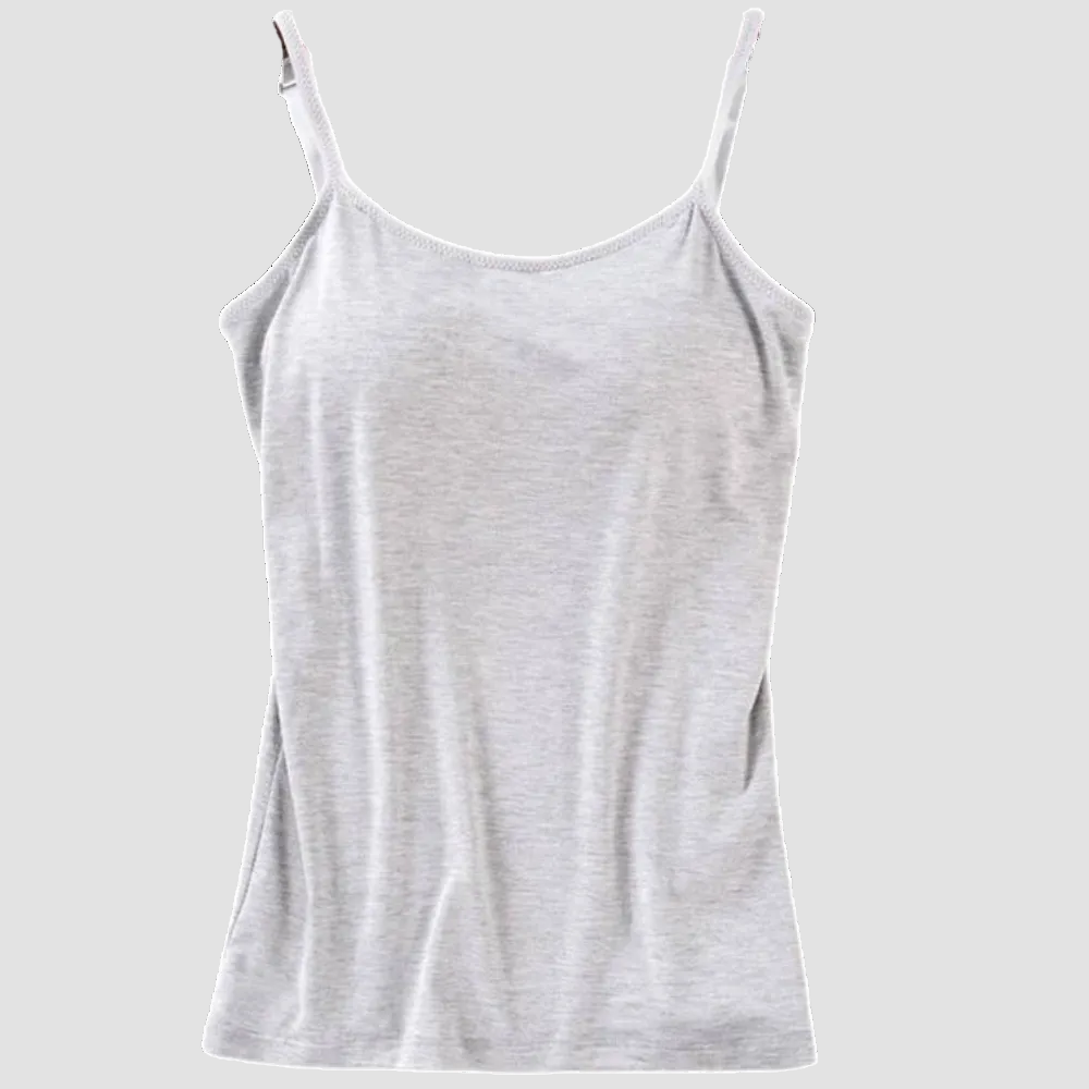 Damescamisole met ingebouwde beha, verstelbare bandjes en tanktop