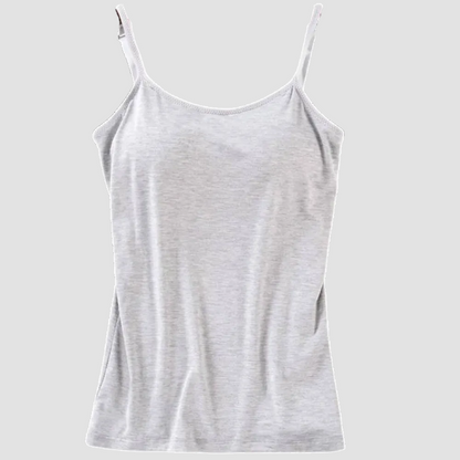 Damescamisole met ingebouwde beha, verstelbare bandjes en tanktop