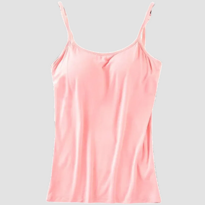 Damescamisole met ingebouwde beha, verstelbare bandjes en tanktop