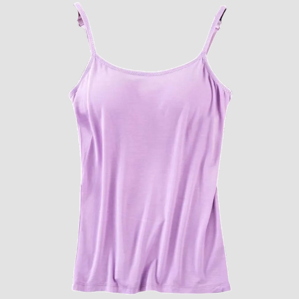 Damescamisole met ingebouwde beha, verstelbare bandjes en tanktop