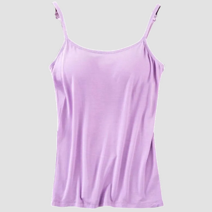 Damescamisole met ingebouwde beha, verstelbare bandjes en tanktop