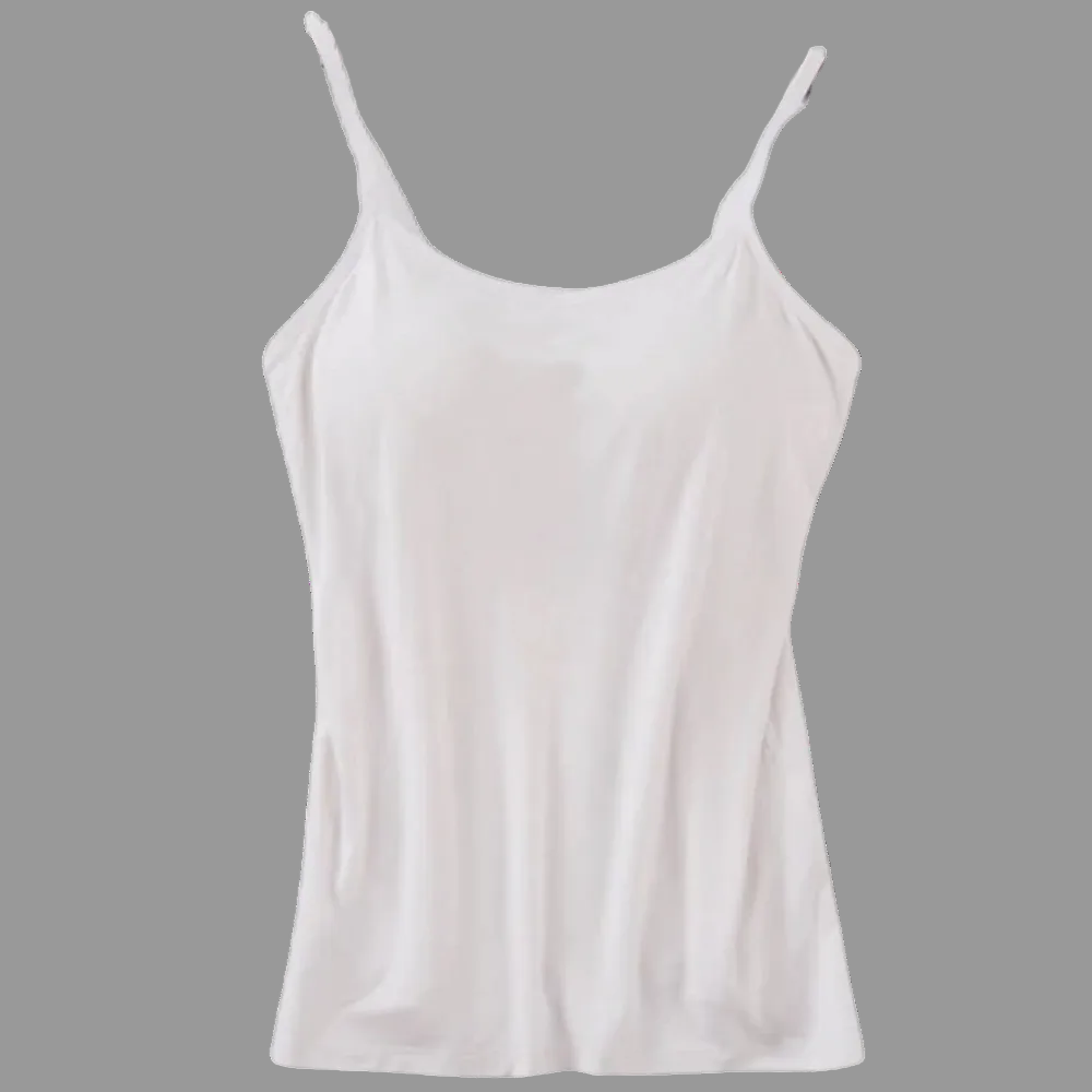 Damescamisole met ingebouwde beha, verstelbare bandjes en tanktop