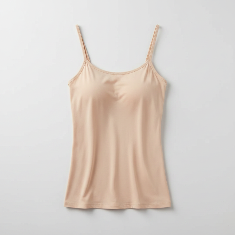 Damescamisole met ingebouwde beha, verstelbare bandjes en tanktop