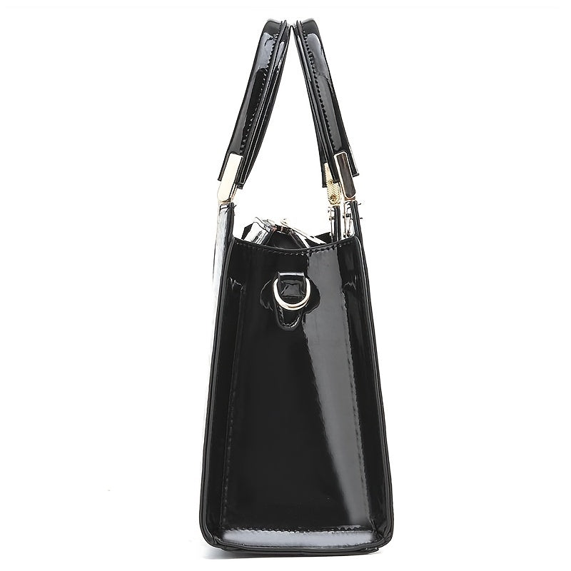 Womens Croc Leather Handbag Luxury Shoulder Tote Elegant Everyday Bag