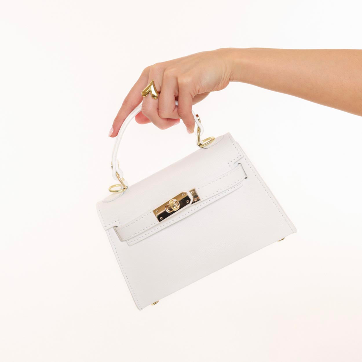 Womens Crossbody Handbag Adjustable Strap Twist Lock Shoulder Bag