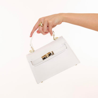 Womens Crossbody Handbag Adjustable Strap Twist Lock Shoulder Bag