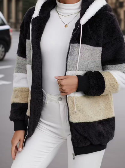 Women's Fluffy Teddy Fleece Jacket Zippered Cozy Vest
