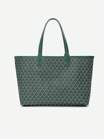 Womens Large PVC Tote Bag Lightweight Shoulder Handbag Casual Shopper