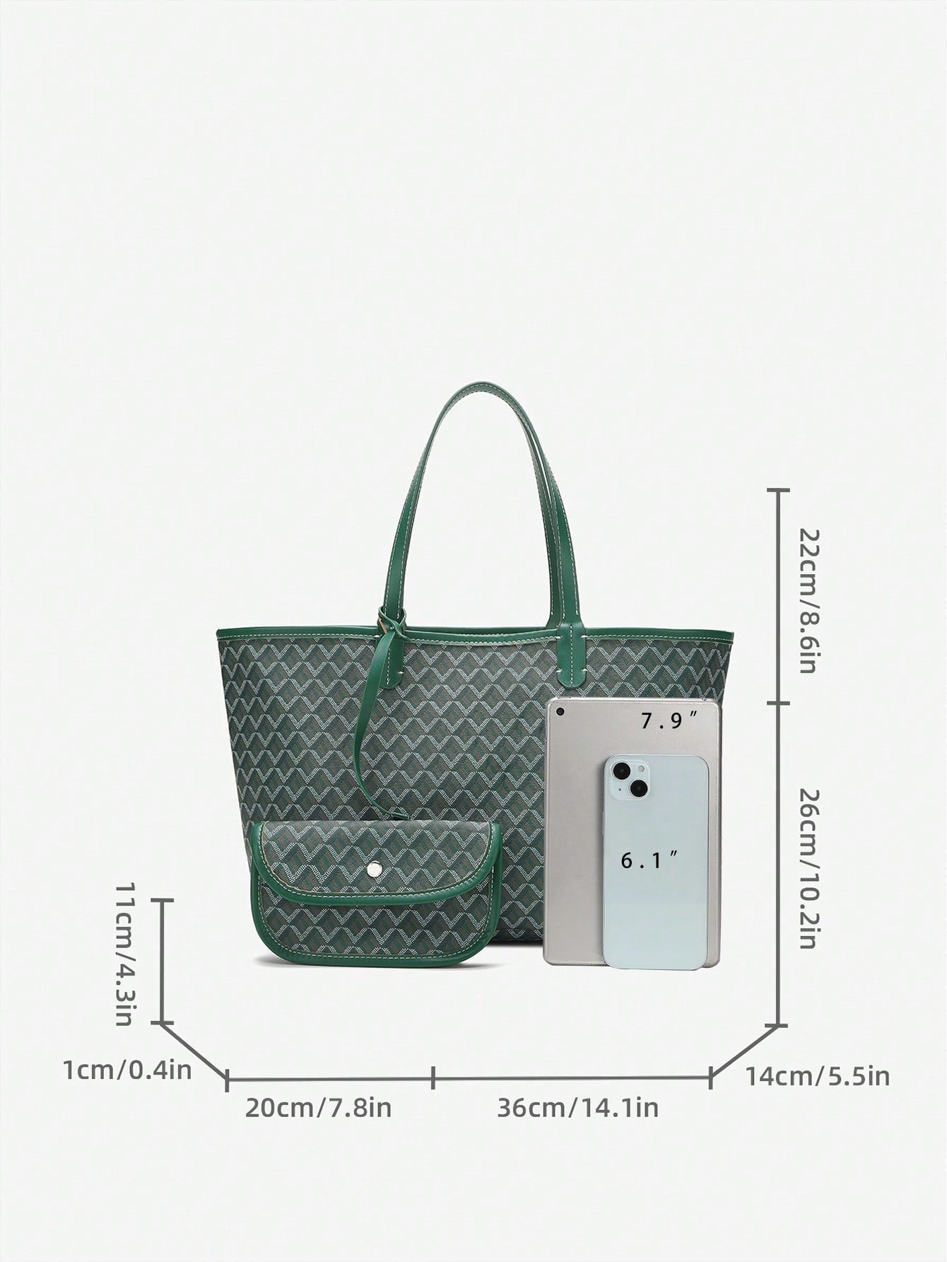 Womens Large PVC Tote Bag Lightweight Shoulder Handbag Casual Shopper