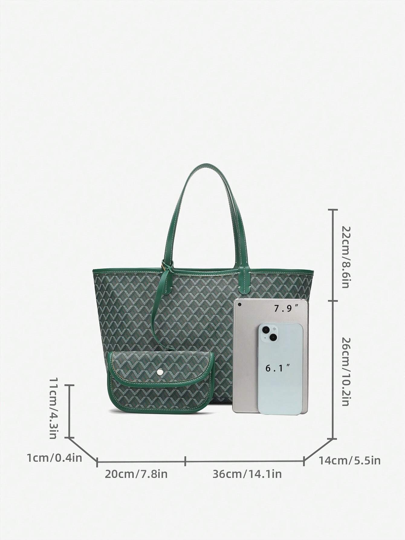 Womens Large PVC Tote Bag Lightweight Shoulder Handbag Casual Shopper