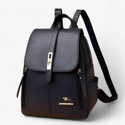 Womens Leather Backpack Large Capacity Travel School Everyday Shoulder Bag