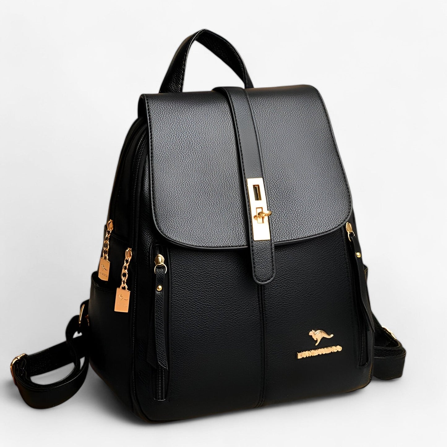 Womens Leather Backpack Large Capacity Travel School Everyday Shoulder Bag