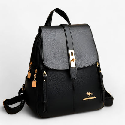 Womens Leather Backpack Large Capacity Travel School Everyday Shoulder Bag
