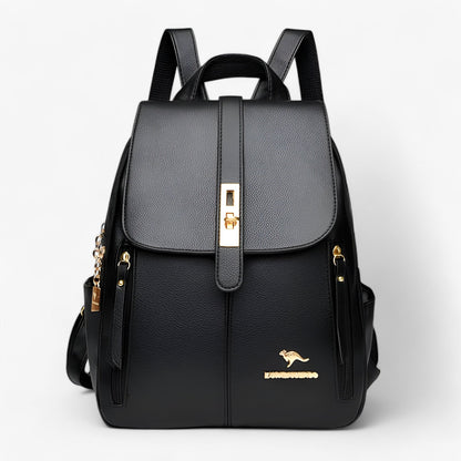 Womens Leather Backpack Large Capacity Travel School Everyday Shoulder Bag