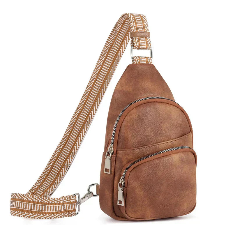 Womens Leather Crossbody Shoulder Bag Adjustable Strap Lightweight Everyday Purse