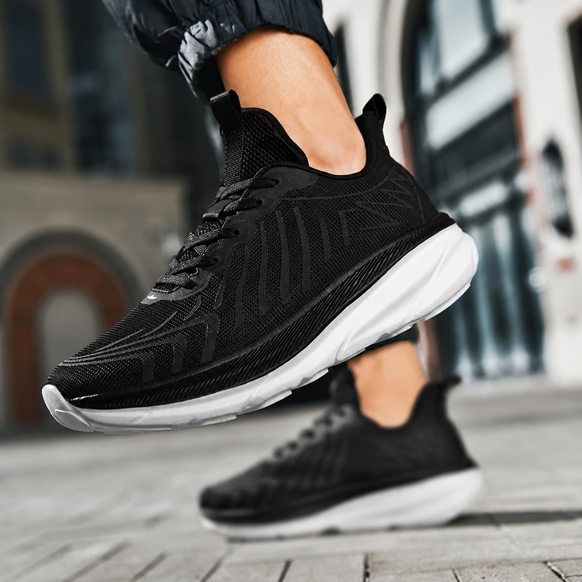 Lichte sneakers voor dames met demping, ademende wandelschoenen