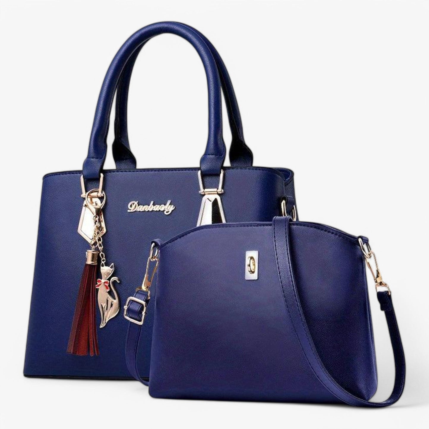 Womens PU Leather Handbag Set Crossbody Tote Purse