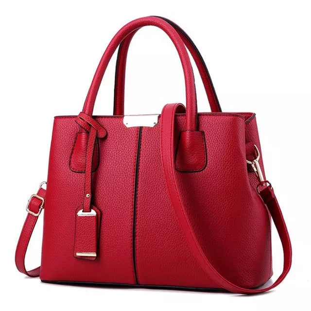 Plaid PU Leather Shoulder Handbag for Women