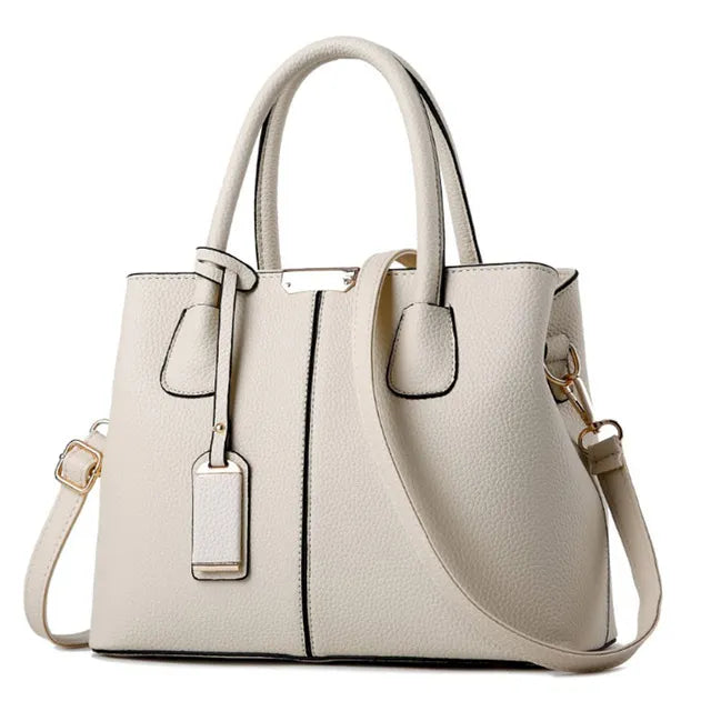 Plaid PU Leather Shoulder Handbag for Women